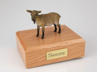 Brown Goat Figurine Urn