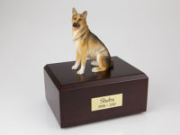 Sitting German Shepherd Dog Figurine Urn PetsToRemember.com