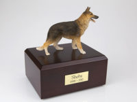 Standing German Shepherd Dog Figurine Urn