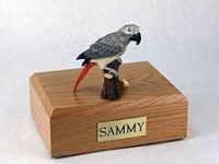 African Gray Parrot Figurine Urn PetsToRemember.com