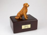 Golden Retriever Sitting Dog Figurine Urn PetsToRemember.com