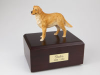 Standing Golden Retriever Dog Figurine Urn from PetsToRemember.com