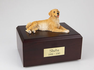 Golden Retriever Dog Figurine Urn PetsToRemember.com