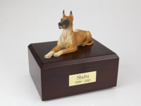 Fawn Great Dane Dog Figurine Urn