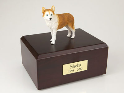 Husky Dog Urn (Red)