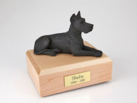 Black Great Dane Dog Figurine Urn