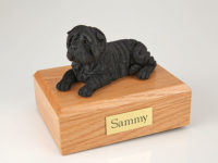 Black Shar Pei Dog Figurine Urn