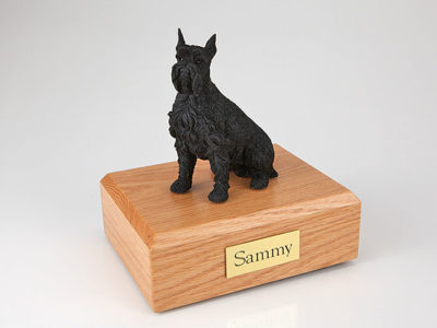 Black Schnauzer Dog Figurine Urn PetsToRemember.com