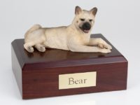 Fawn Akita Dog Figurine Urn