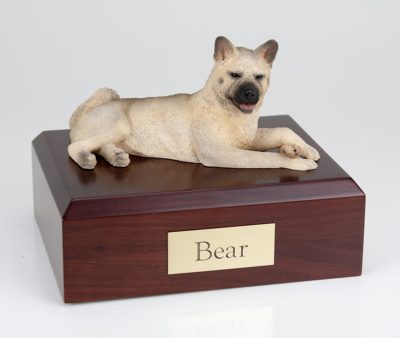 Fawn Akita Dog Figurine Urn