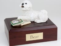 Bichon Frise Dog Figurine Urn from PetsToRemember.com