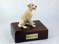 Sitting Yellow Labrador Dog Figurine Urn PetsToRemember.com