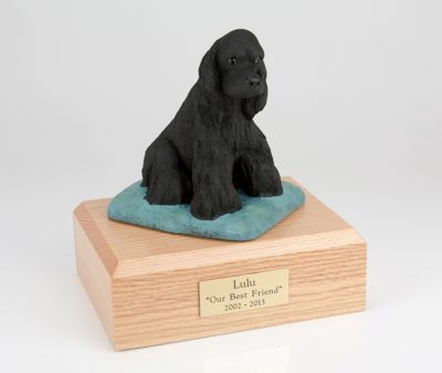 Black Cocker Spaniel Dog Figurine Urn PetsToRemember.com