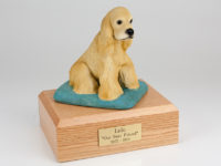 Cocker spaniel Figurine Urn from PetsToRemember.com