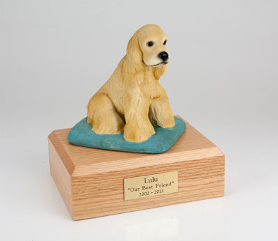 Cocker spaniel Figurine Urn from PetsToRemember.com