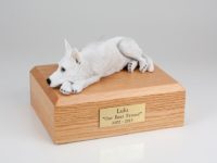 White German Shepherd Figurine Urn from PetsToRemember.com