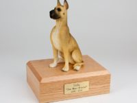 Fawn Great Dane Dog Figurine Urn