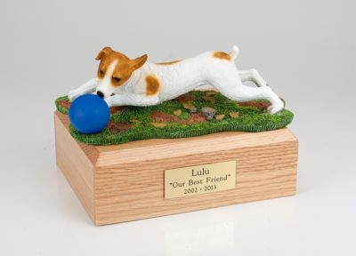 Jack Russel Terrier Figurine Dog Urn from PetsToRemember.com