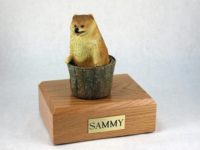 Pomeranian Dog Urn (Sitting)