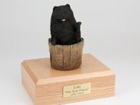 Black Pomeranian Dog Urn