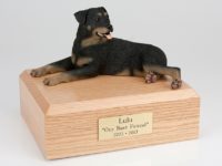 Rottweiler Dog Urn (Lying)