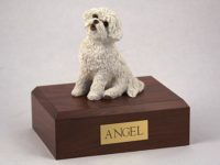 Bichon Frise White Figurine Urn from PetsToRemember.com