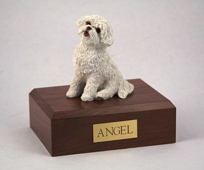 Bichon Frise White Figurine Urn from PetsToRemember.com