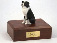 Border Collie Dog Urn (sitting) by PetsToRemember.com