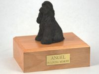 Black Cocker Spaniel Dog Figurine Urn