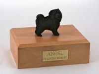 Black Chow Chow Dog Figurine Urn