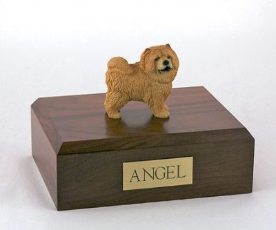 Red Chow Chow Dog Figurine Urn PetsToRemember.com