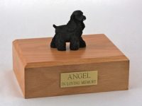 Standing Black Cocker Spaniel Figurine Urn