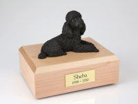 Black Poodle Dog Figurine Urn from PetsToRemember.com