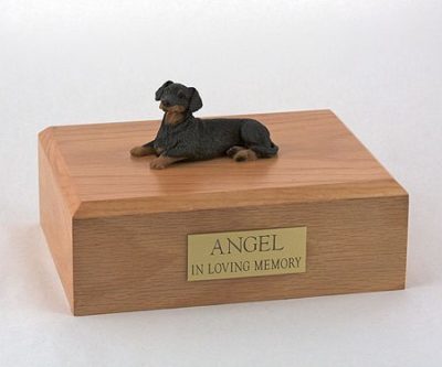 Black Dachshund Dog Figurine Urn