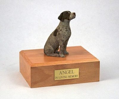 German Shorthair Dog Figurine Urn