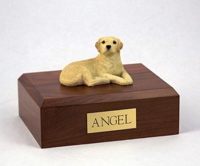 Yellow Labrador Pet Figurine Urn from PetsToRemember.com