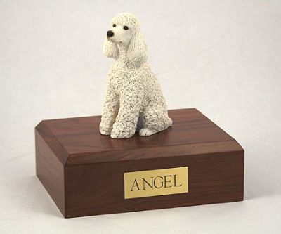 White Poodle Figurine Urn from PetsToRemember.com