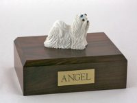 Maltese Figurine Pet Urn from PetsToRemember.com