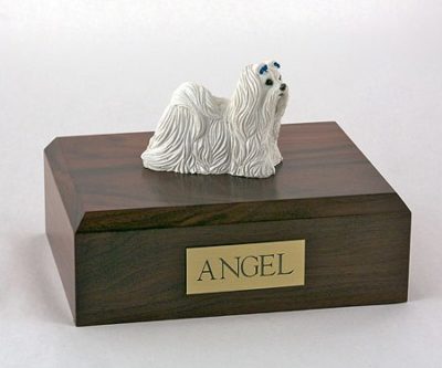 Maltese Figurine Pet Urn from PetsToRemember.com