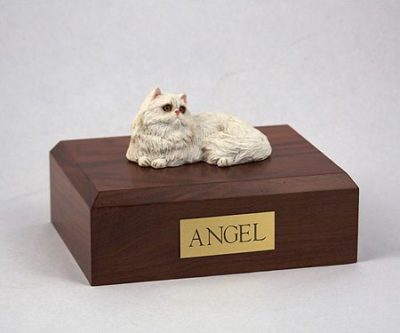 White Persian Cat Figurine Urn PetsToRemember.com