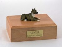 Brindle Pit Bull Terrier Figurine Urn PetsToRemember.com