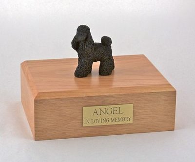 Poodle Dog Urn (Black)