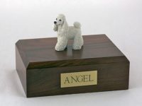 Poodle Dog Urn (White)