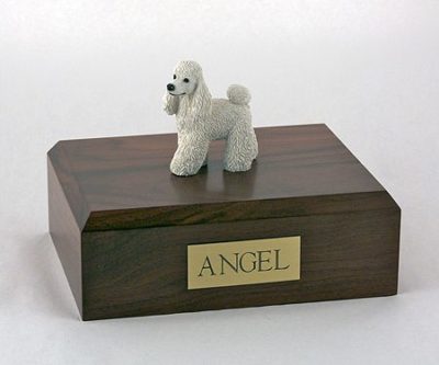 Poodle Dog Urn (White)