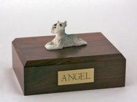 Grey Schnauzer Dog Figurine Urn PetsToRemember.com