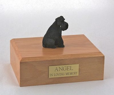 Black Schnauzer Dog Figurine Urn PetsToRemember.com