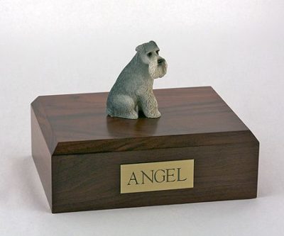 Gray Schnauzer Dog Figurine Urn PetsToRemember.com