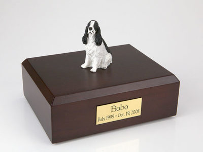 Black Springer Spaniel Dog Figurine Urn PetsToRemember.com