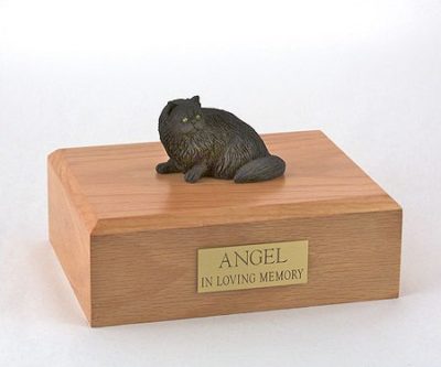 Black Persian Cat Figurine Urn PetsToRemember.com