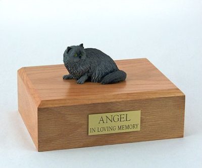 Grey Persian Cat Figurine Urn PetsToRemember.com